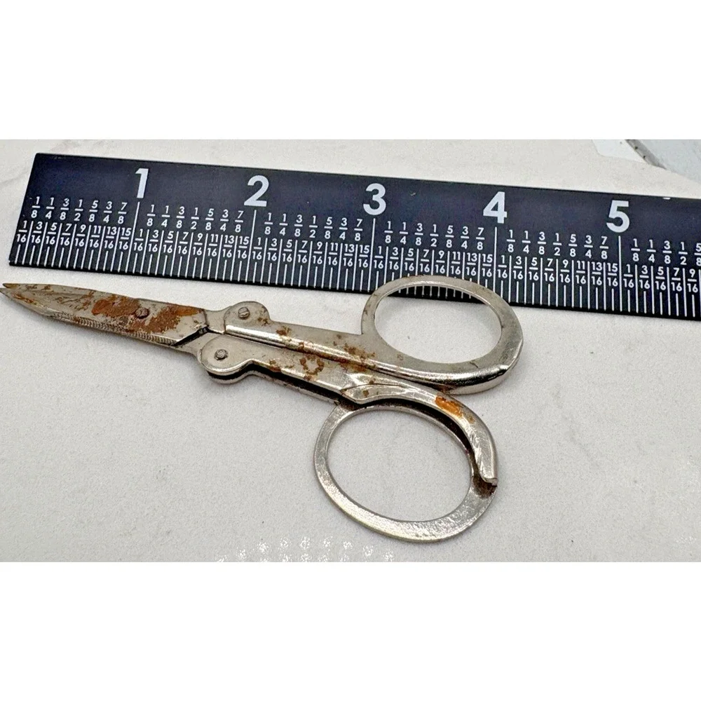 Foldable Small Tailor Travel Sewing Scissors Made In Germany Vintage Collectible